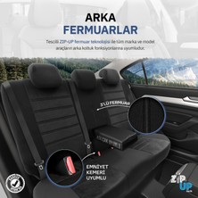 Otom Comfortline Design Airbag Dikişli Ekstra Destekli Gerçek Taytüyü Süet Premium Oto Koltuk Kılıfı Siyah