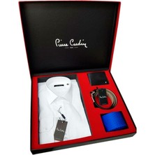  Pierre Cardin 4 Lü Erkek Çeyiz Cüzdan Kemer Gömlek Kravat Seti 03 3