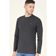 Dewberry T8588 Dewberry Bisiklet Yaka Erkek Sweatshirt-Antrasit