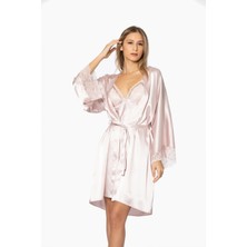 Pierre Cardin  Saten Dantelli Gecelik & Sabahlık Takım  - 4250