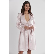 Pierre Cardin  Saten Dantelli Gecelik & Sabahlık Takım  - 4285