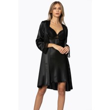 Pierre Cardin  Saten Dantelli Gecelik & Sabahlık Takım  - 4285