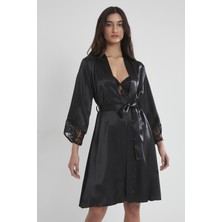 Pierre Cardin  Saten Dantelli Gecelik & Sabahlık Takım  - 4075