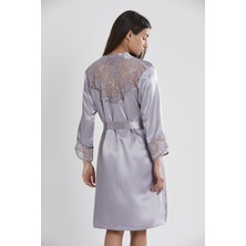 Pierre Cardin  Saten Dantelli Gecelik & Sabahlık Takım  - 4075