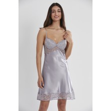 Pierre Cardin  Saten Dantelli Gecelik & Sabahlık Takım  - 4075