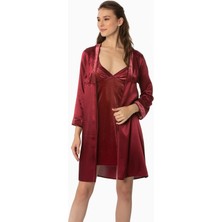 Pierre Cardin  Kadife Saten Gecelik & Sabahlık Takım  - 4040