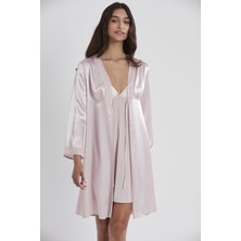 Pierre Cardin  Kadife Saten Gecelik & Sabahlık Takım  - 4040