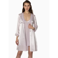 Pierre Cardin  Kadife Saten Gecelik & Sabahlık Takım  - 4040