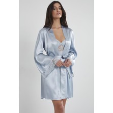 Pierre Cardin  Saten Dantelli Gecelik & Sabahlık Takım  - 4090
