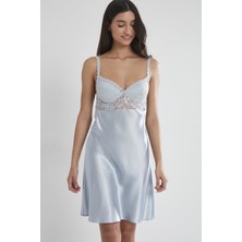 Pierre Cardin  Saten Dantelli Gecelik & Sabahlık Takım  - 4090