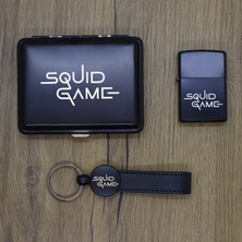 Ada Lazer Kişiye Özel Squid Game Metal Tabaka, Zippo Çakmak ve Anahtarlık Seti