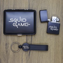 Ada Lazer Kişiye Özel Squid Game Metal Tabaka, Zippo Çakmak ve Anahtarlık Seti