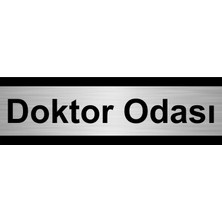 Özarslan Dizayn Doktor Odası 10 x 20CM Gümüş Renk Metal Yönlendirme Levhası