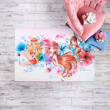 Taç 80*140 Winx  Watercolour Pes Halı Lisanslı Taç