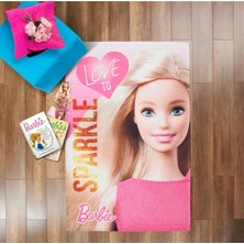 Taç 80*140 Barbie Sparkle Pes Halı Lisanslı Taç