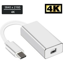 Techmaster 4K Macbook Type-C To Mini Displayport Thunderbolt Çevirici Aparat