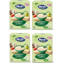 Hero Baby Sütlü 8 Tahıllı Meyveli Kaşık Mama 200 gr x 4 Adet