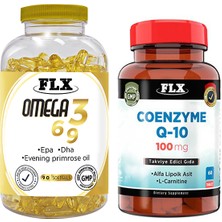 Igor Flx Omega 3-6-9 Balık Yağı 90 Softgel & Flx Coenzyme Q10 60 Tablet