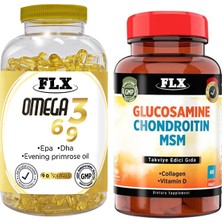 Flx Omega 3-6-9 90 Softgel & Flx Glukozamine Vitamin D 60 Tablet