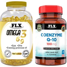 Igor Flx Omega 3-6-9 Balık YAĞI180 Softgel & Flx Coenzyme Q10 60 Tablet