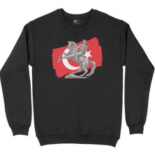 Cix Atatürk Bayraklı Onur Anıtı Siyah Sweatshirt