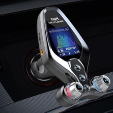 Car C26S Araba Bluetooth Araç Şarj Araba Fm Verici Araba Bluetooth-Gri (Yurt Dışından)