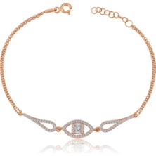 Mia Vento Mekik Baget Zarafeti Rose Renk Gümüş Bileklik