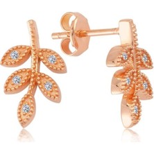 Mia Vento Vintage Salkım Rose Renk Gümüş Küpe