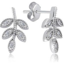 Mia Vento Vintage Salkım Rodyum Kaplama Gümüş Küpe