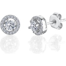 Mia Vento 0.50 Karat Mia Zirconia Büyülü Işıltı Tektaş Gümüş Küpe