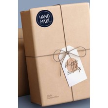 Msticker Hand Made Siyah Yuvarlar Etiket STICKER-4X4CM 70 Adet