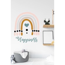 Msticker Happiness Gökkuşağı Çocuk Bebek Odası Sticker (50X70 Cm)