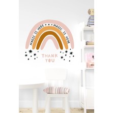 Msticker Thank You Gökkuşağı Çocuk Bebek Odası Duvar Sticker Seti