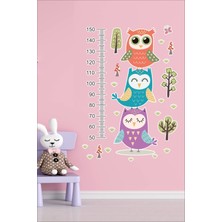 Msticker Çocuk Odası Baykuşlar Boy Cetvel STICKER-76X186CM
