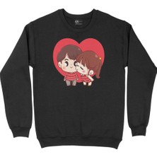 Cix Aşk Öpücüğü Siyah Sweatshirt