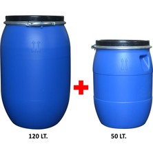 Plastik Varil Seti - 1 Adet 120 Lt. + 1 Adet 50 Lt. Bidon