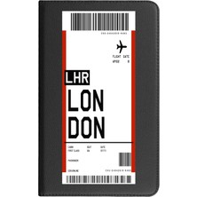 Cupcase Apple iPad 3 Kılıf 360 Dönebilen Standlı Deri - Londra Uçak Bileti-Turkuaz