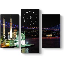 Tabloshop Ortaköy 3 Parçalı Tablo Saat