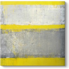 Tabloshop Sarı Gri Çizgiler Tablosu