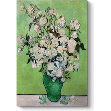 Tabloshop Vincent Van Gogh - Vazoda Beyaz Güller
