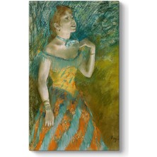 Tabloshop Edgar Degas - Yeşil Şarkıcı Kanvas Tablo