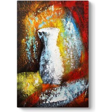 Tabloshop Soyut Beyaz Vazo Tablosu