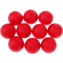 Homyl 10 Adet Yumuşak Elastik Pu Köpük Golf Uygulama Eğitim Topları - Kırmızı  (Yurt Dışından)