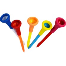 Homyl 5 Adet / Takım Yumuşak Kauçuk Yastık Top Golf Tees Aksesuarları Rastgele Renkler - Uzun  (Yurt Dışından)