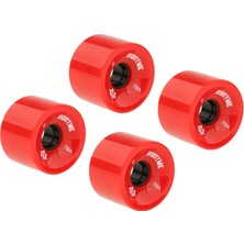 Homyl 51MM x 70MM 4 Adet Kaykay Tekerlekleri Pu Cruiser Longboard Değiştirme Tekerlek Rulman Koruyun Pu Kapak Koruyucu Kavrama - Kırmızı (Yurt Dışından)