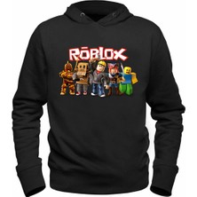 Alfa Tshirt Roblox Çocuk Siyah Sweatshirt