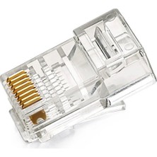 RJ45 Konnektör 100 Adet Network Cat5 Cat6 Jack Ethernet Uç