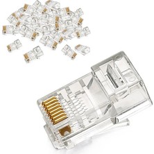 RJ45 Konnektör 100 Adet Network Cat5 Cat6 Jack Ethernet Uç