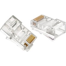 RJ45 Konnektör 100 Adet Network Cat5 Cat6 Jack Ethernet Uç