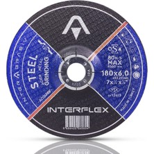 Badem10 Interflex Metal Taşlama Taş Disk 180X6 Bombeli